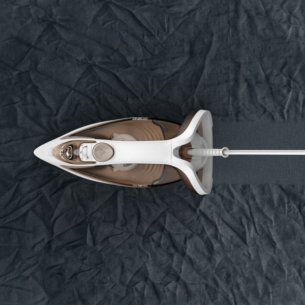 Tefal Easygliss Eco FV5780 Torr & Ångstrykjärn Durilium Airglide-sulplatta 2800 W brons, Vit