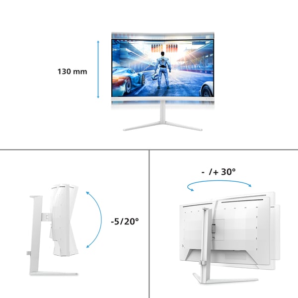Philips Evnia 5000 27M2C5501/00 tietokoneen litteä näyttö 68,6 cm (27") 2560 x 1440 pikseliä Quad HD LCD Valkoinen