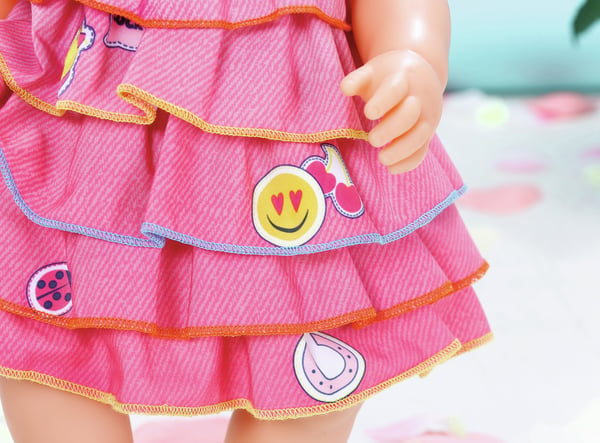 BABY born Summerdress Set w Pins Nuken vaatesetti