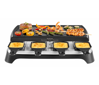 Tefal RE459812 raclettepannu 8 henkilö(t) 1350 W Musta