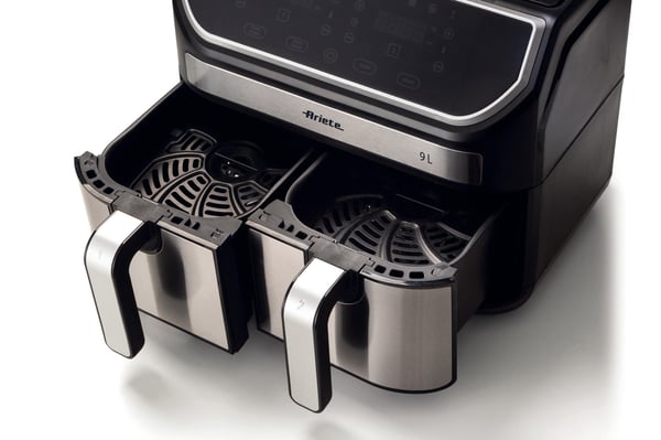 Ariete 4625/00 Dobbelt 9 L Enkeltstående 2100 W Varmluftsteger Sort, Rustfrit stål