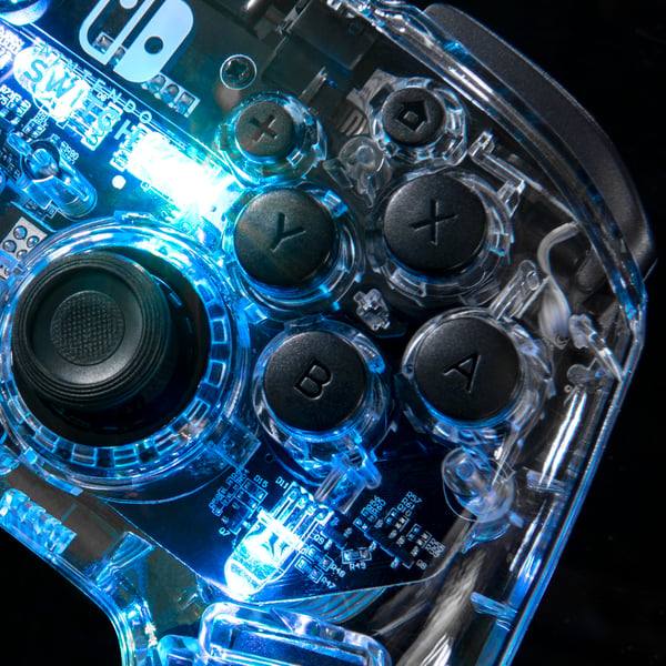 PDP Afterglow Svart, Transparent Spelplatta Analog / Digital Nintendo Switch, Nintendo Switch Lite, Nintendo Switch OLED