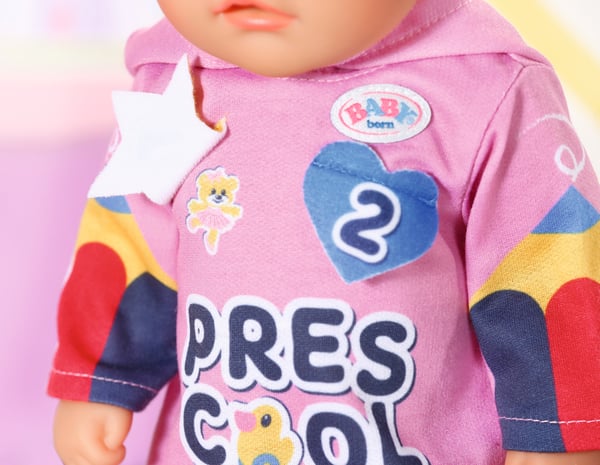 BABY born Kindergarten Romper+Badges Dukkesparkedragt