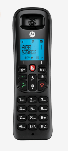 Motorola CD4001 DECT-telefon Namn och uppringnings-ID Svart