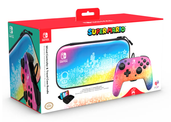 PDP 500-236-SPCT spil-controller Flerfarvet USB Gamepad Analog/digital Nintendo Switch, Nintendo Switch OLED