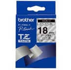 Brother Black on Clear Gloss Laminated Tape, 18mm etikett-tejp TZ