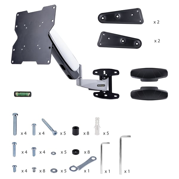 StarTech.com FHA-TV-WALL-MOUNT TV-kiinnike 139,7 cm (55") Musta, Hopea