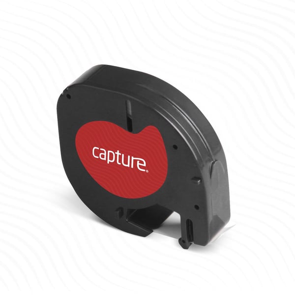 Capture CA-S0721630 etikett-tejp Svart på rött