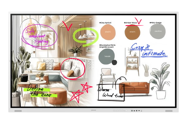 Samsung WM85FX Digitaalinen litteä infotaulu 2,16 m (85") LED Wi-Fi 450 cd/m² 4K Ultra HD Harmaa, Valkoinen Kosketusnäyttö Tizen 12/7