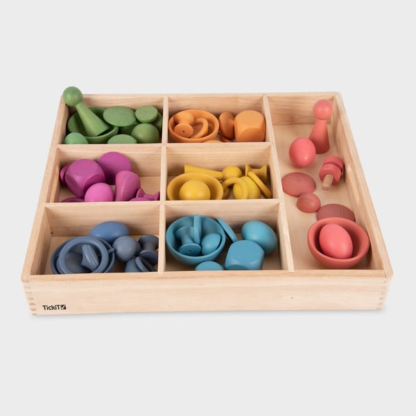 Tickit Wooden Sorting Tray - 7 Way