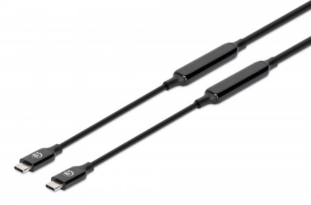 Manhattan 355971 USB-kabel USB 3.2 Gen 2 (3.1 Gen 2) 5 m USB C Sort