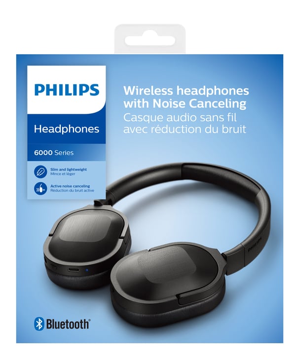 Philips 6500 series TAH6506BK/00 kuulokkeet ja kuulokemikrofoni Langallinen & langaton Pääpanta Musiikki USB Type-C Bluetooth Musta