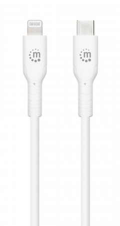 Manhattan 394512 kabel til mobiltelefon Hvid 1 m USB C Lightning