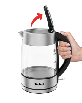 Tefal KI772D elkedel 1,7 L 2400 W Rustfrit stål, Transparent