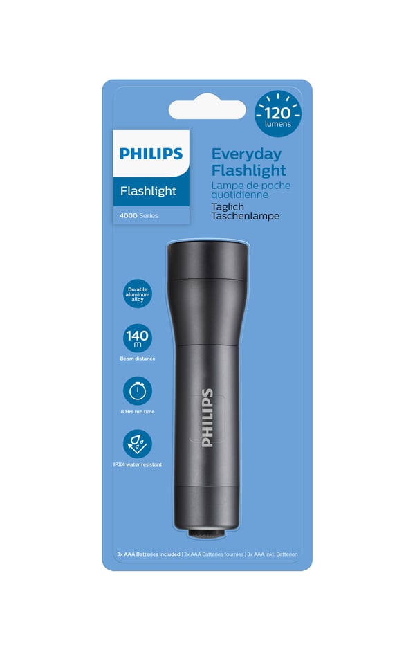 Philips 4000 series SFL4000T/10 lommelygte Sort Hånd lommelygte LED