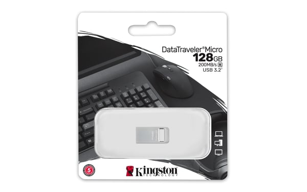 Kingston Technology DataTraveler 128 GB Micro 200MB/s Metal USB 3.2 Gen 1