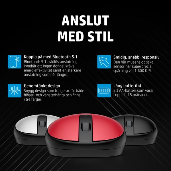 HP 240 Bluetooth-mus | Pike Silver