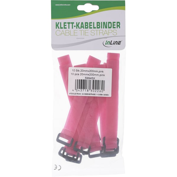 InLine 59945X kabelsamler Lyserød 10 stk