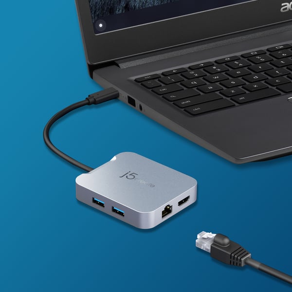 j5create JCD391-N 4K60 Elite USB-C® PD-adapter med flera portar