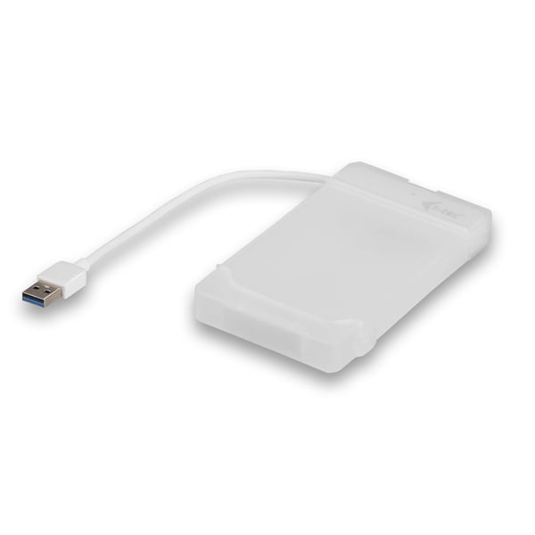 I-TEC USB 3.0 Advance MySafe Easy-kabinett 6,4cm 2,5\" Hårddiskkabinett för SATA HDD-hårddiskar, integrerad kabel, vit (MYSAFEU314)