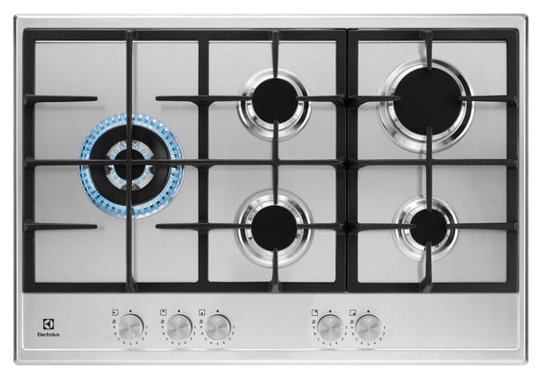 Electrolux KGS7566S2X Rustfrit stål Indbygget 75 cm Gaskomfur 5 zone(s)