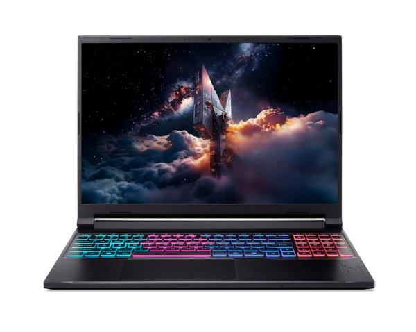 Acer Nitro ANV16S-41-R2K2 AMD Ryzen AI 7 260 Laptop 40,6 cm (16") WQXGA 16 GB DDR5-SDRAM 1 TB SSD NVIDIA GeForce RTX 5060 Wi-Fi 6E (802.11ax) Windows 11 Home Tysk Sort