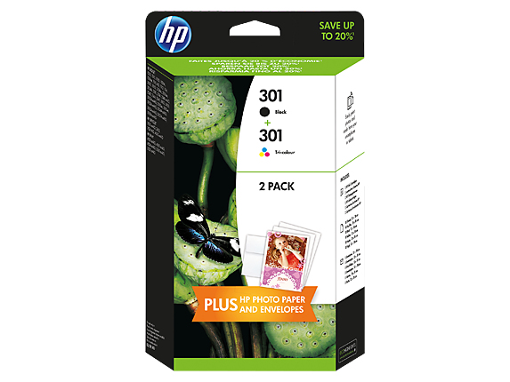 HP 301 blækpatron 2 stk Original Højt (XL) udbytte Sort, Blå, Magenta, Gul HP 301 blækpatron 2 stk Original Højt (XL) udbytte Sort, Blå, Magenta, Gul