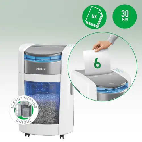 Leitz IQ OptiMax Autofeed Small Office 200 makulator mikromakulering P5