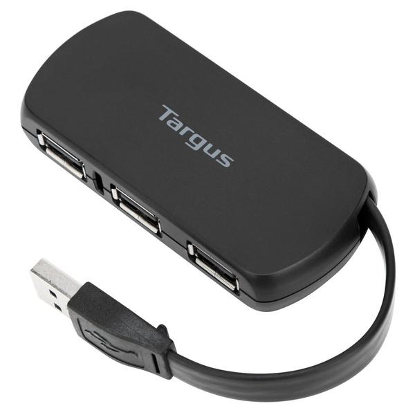 Targus ACH114EU gränssnittshubbar USB 2.0 480 Mbit/s Svart