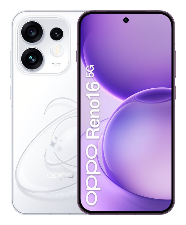 OPPO Reno16 5G 16,1 cm (6.32") Dual SIM Android 16.0 USB Type-C 8 GB 512 GB 6000 mAh Hvid OPPO Reno16 5G 16,1 cm (6.32") Dual SIM Android 16.0 USB Type-C 8 GB 512 GB 6000 mAh Hvid