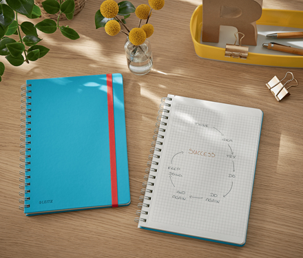 Leitz Cosy notesblok Soft Touch kvadreret spiralindbundet