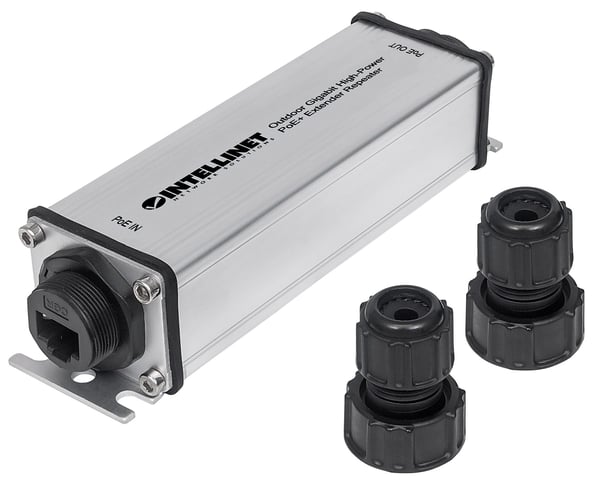 Intellinet Outdoor Gigabit High-Power PoE+ Extender Repeater
