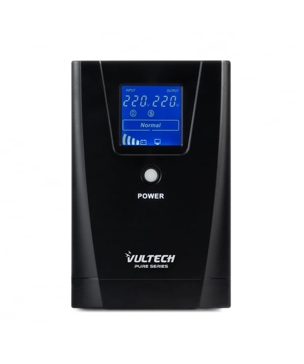 Vultech UPS1000VA-PURE UPS-enhed Interaktivt indgangsstik 1 kVA 800 W 3 AC stikkontakt(er)