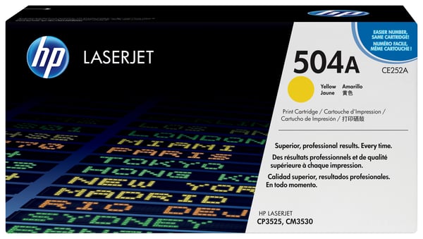 HP 504A, alkuperäinen keltainen LaserJet-värikasetti