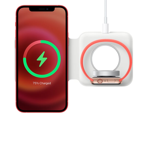 Apple MagSafe Duo Charger Headset, Smartphone, SmartWatch Hvid USB Trådløs opladning Indendørs