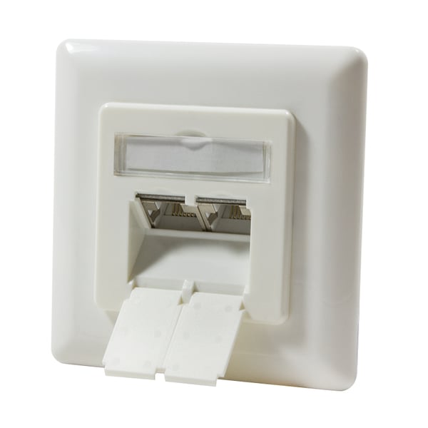 LogiLink NP0021 stikkontakt RJ-45 Metallic, Hvid