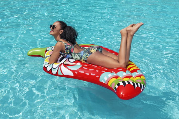 Bestway 43490 pool- och badmadrass Röd Mönstrad Badfåtölj