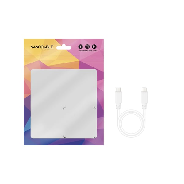 Nanocable 10.01.2301-W USB-kabel USB 2.0 1 m USB C 0,48 Gbit/sek. Sort, Hvid