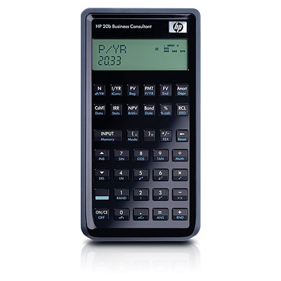 HP 20b laskin Tasku Talouslaskin Musta