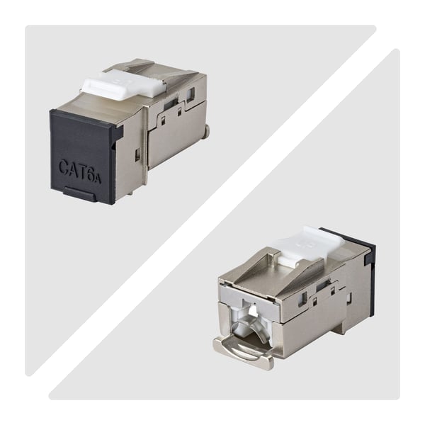 StarTech.com Skärmat Cat6a-keystone-kontaktdon, 10-pack RJ45 Ethernet-keystone-kontaktdon, STP Cat6a-vägguttag, 90-graders verktygsfritt