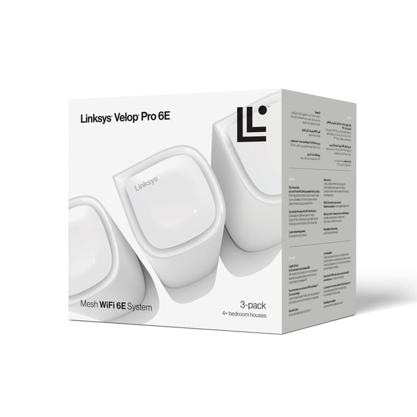 Linksys Velop Pro 6E Mesh WiFi 6E True trippelbandssystem