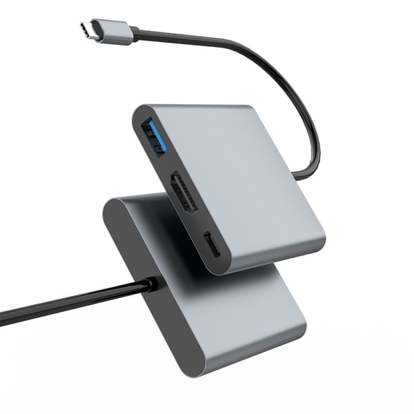 CoolBox miniDOCK C31 Langallinen USB 3.2 Gen 1 (3.1 Gen 1) Type-C Harmaa