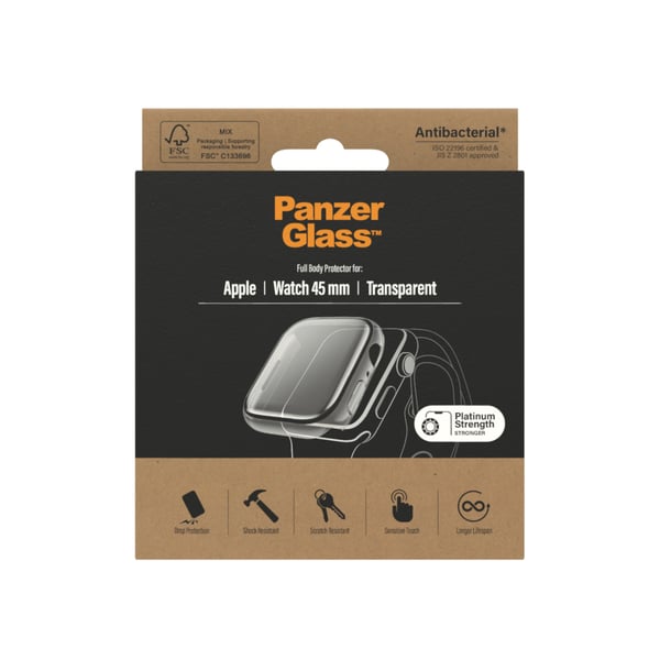 PanzerGlass ® Full body Case Apple Watch Series 9 | 8 | 7 | 45mm | Transparent