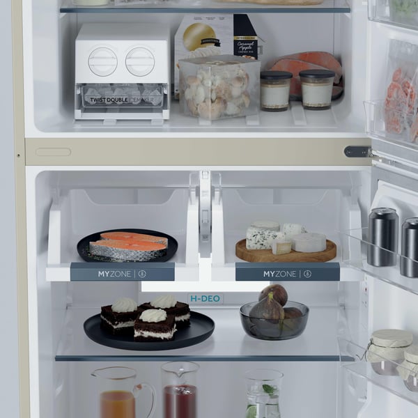 Haier HPR5718DNPC Fritstående 464 L Cremefarvet