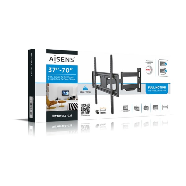 AISENS WT70TSLE-025 TV-kiinnike 177,8 cm (70") Musta
