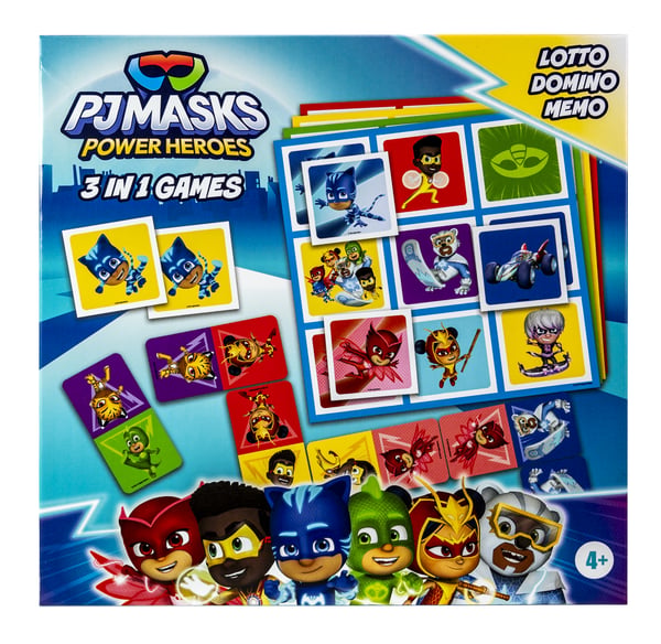 Tactic Peppa Pig PJ Masks 3 in 1 Lotto, Domino, Memo