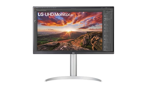 LG 27UP850N-W platta pc-skärmar 68,6 cm (27") 3840 x 2160 pixlar 4K Ultra HD LED Silver, Svart