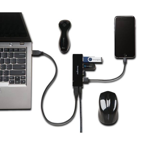 Kensington UH4000C USB 3.0 4-ports laddningshubb