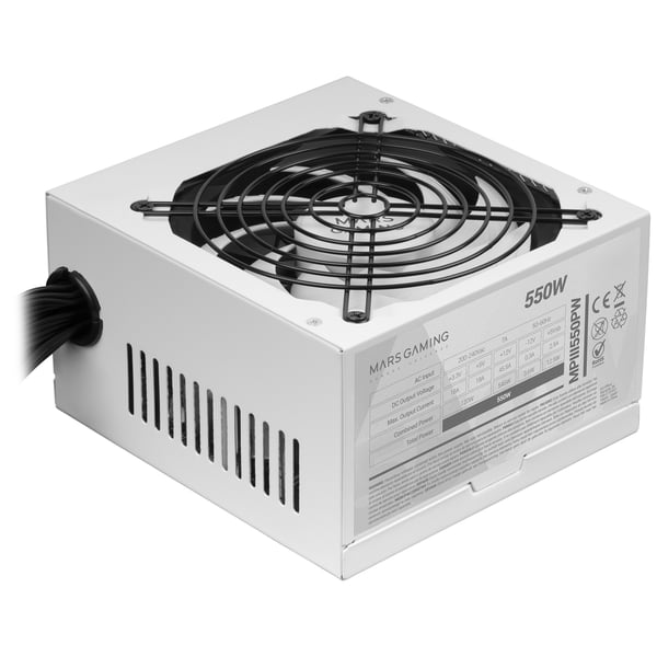 Mars Gaming MPIII550PW enhed til strømforsyning 550 W 24-pin ATX ATX Hvid