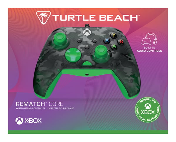 Turtle Beach Rematch Core Sort, Grøn, Grå USB Gamepad PC, Xbox, Xbox One, Xbox Series S, Xbox Series X